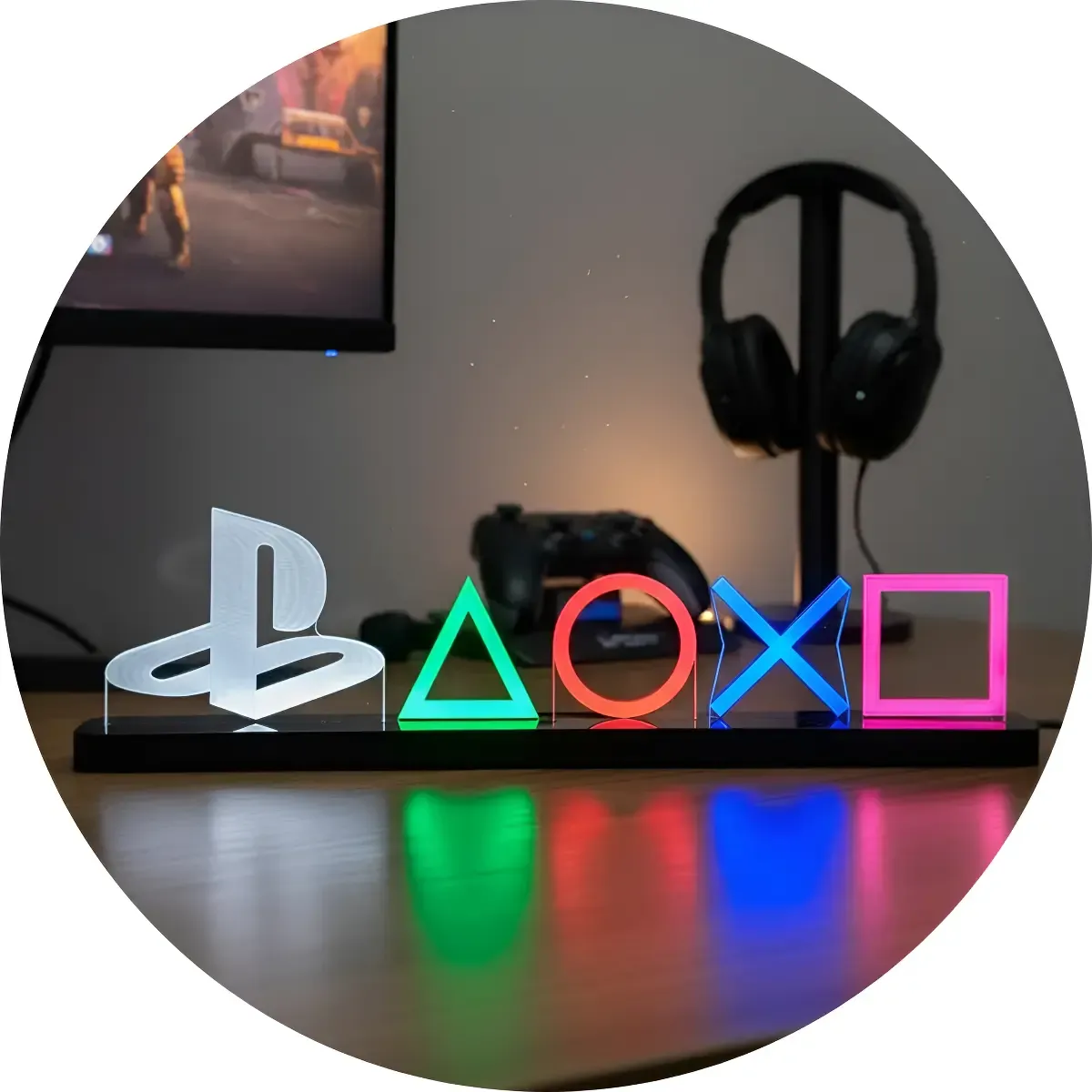 Abajur Luminária Led Especial Playstation Ps4 Xbox - R$ 142,9