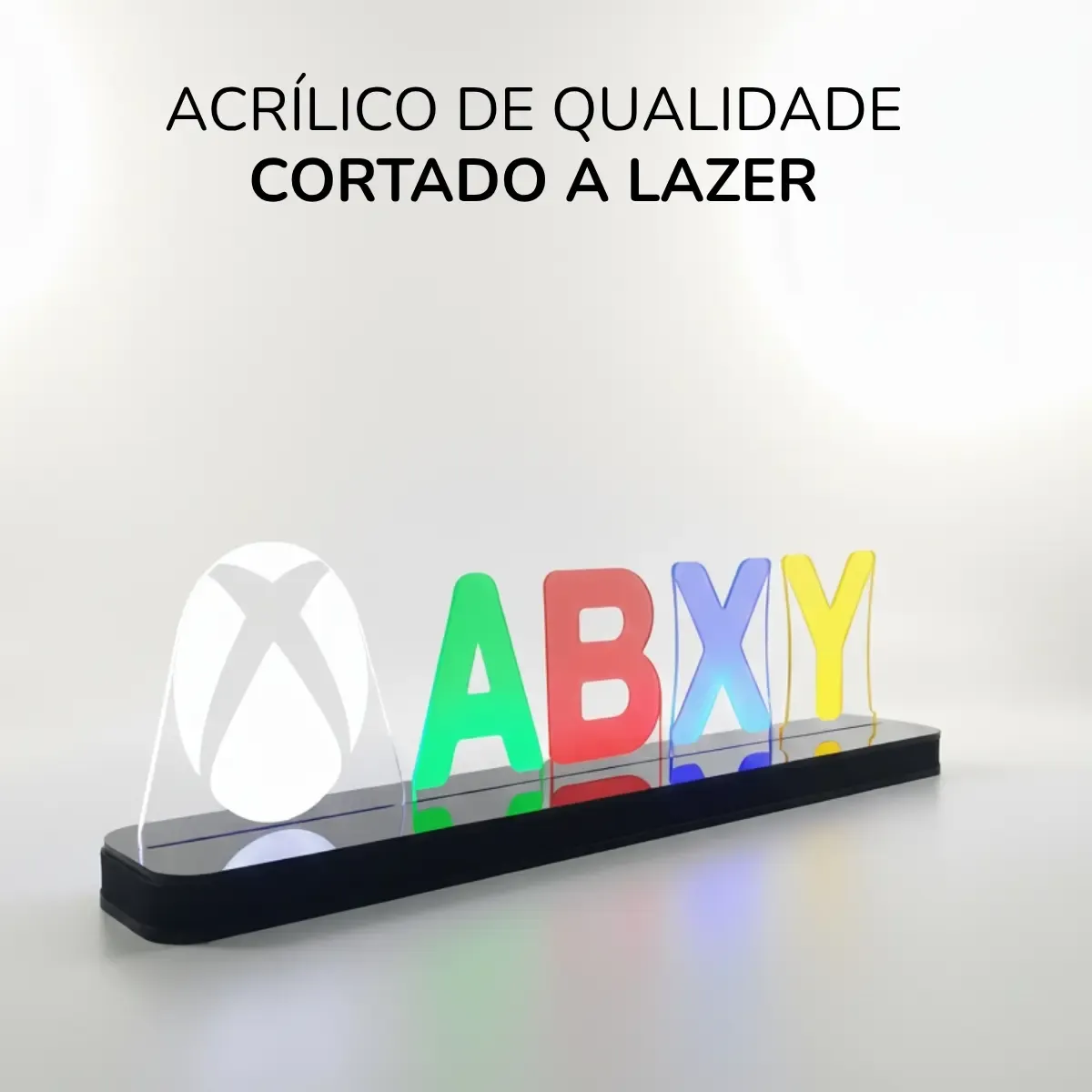 Abajur Luminária Led Especial Xbox 37cm Videogame - R$ 113,56