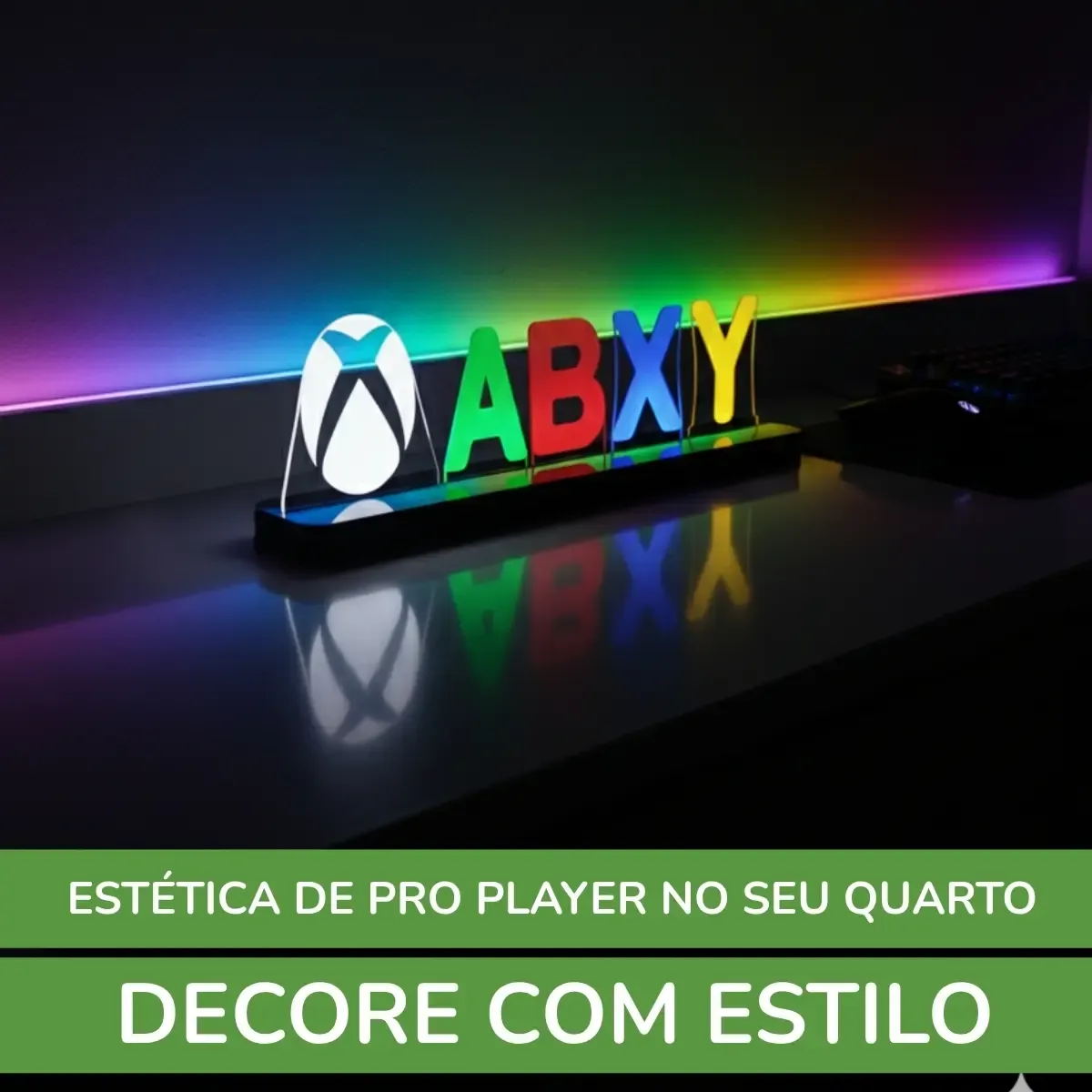 Abajur Luminária Led Especial Xbox 37cm Videogame - R$ 113,56