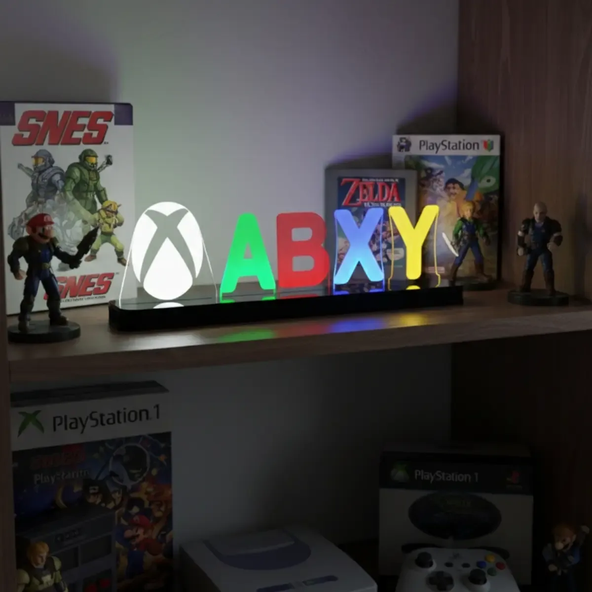 Abajur Luminária Led Especial Xbox 37cm Videogame - R$ 113,56