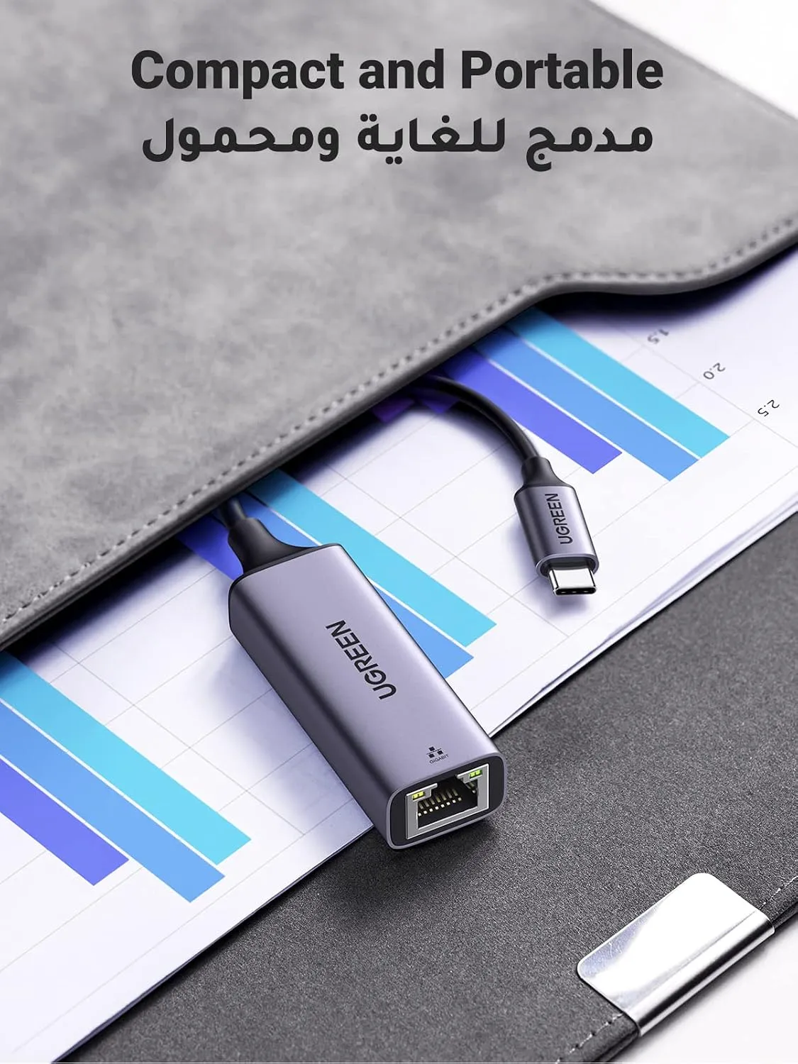 Adaptador Usb 3.1 Type-C Rj45-10/100/1000 Ethernet Ugreen