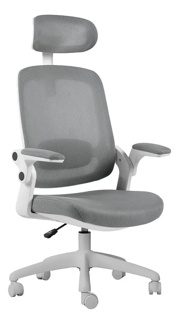 Cadeira De Escritório Astra Ergonômica Elements Cinza Branco - R$ 827