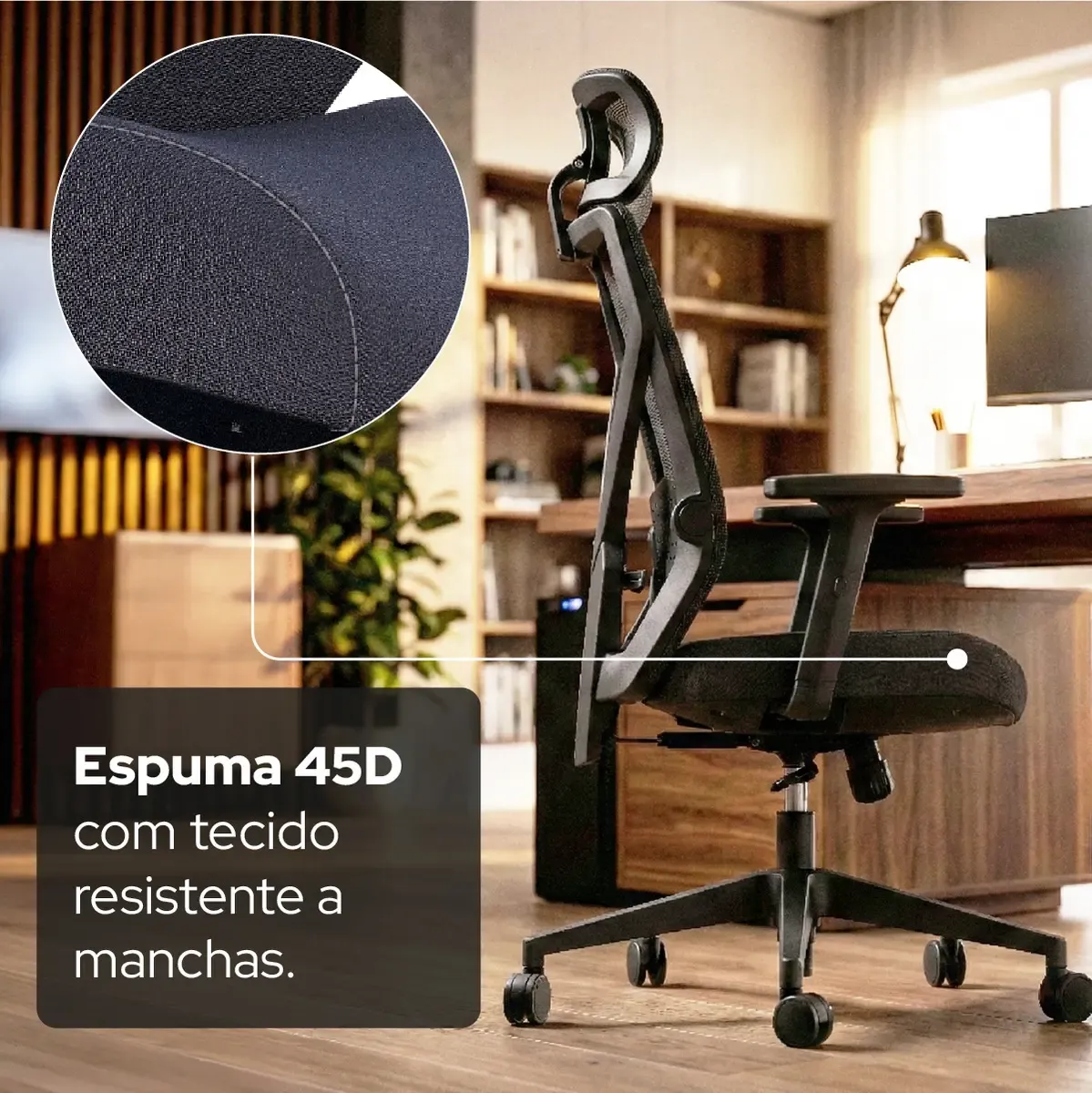 Cadeira De Escritório Confortável Albari Elements Mesh Ergônomica Preto NR17 - R$ 2.106,9