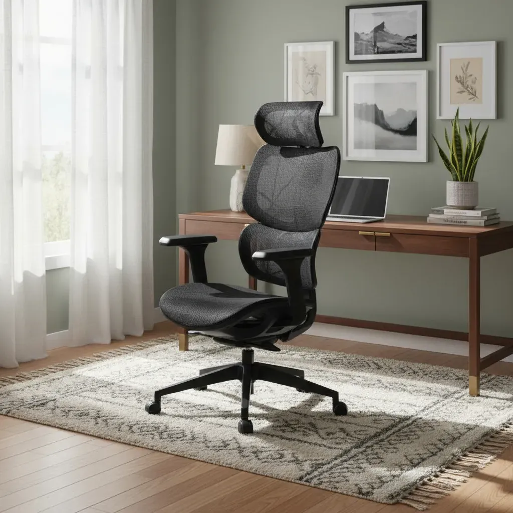 Cadeira De Escritório Ergonômica Elements Siggy Preta - R$ 1.759,99