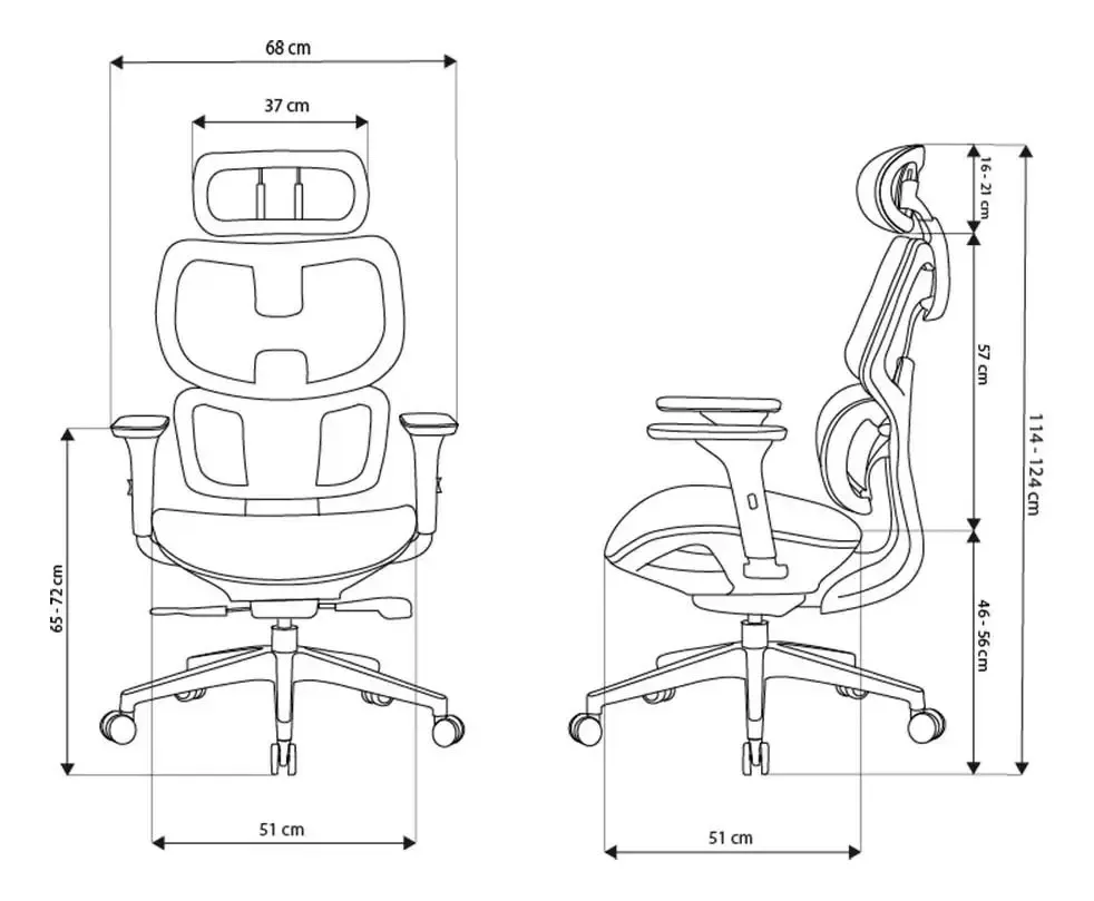 Cadeira De Escritório Ergonômica Elements Siggy Preta - R$ 1.759,99