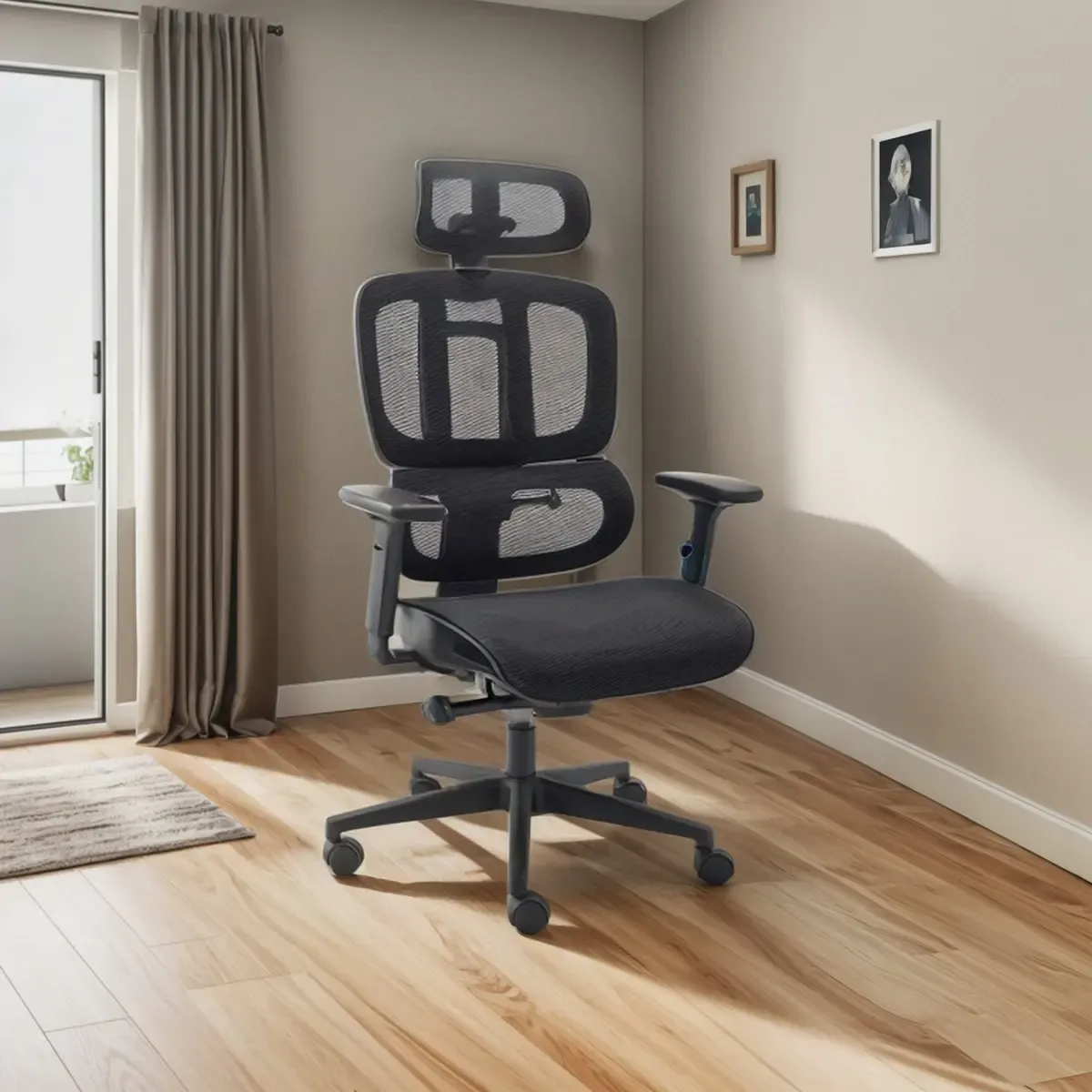 Cadeira Ergonômica De Escritório Elements Sophy Preta Malha Mesh - R$ 2.470,58