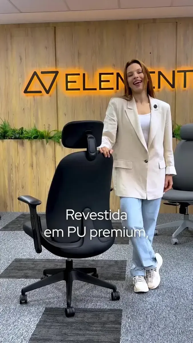 Cadeira Escritório Confortavel Ergonômica Elements Belena - R$ 2.549,9