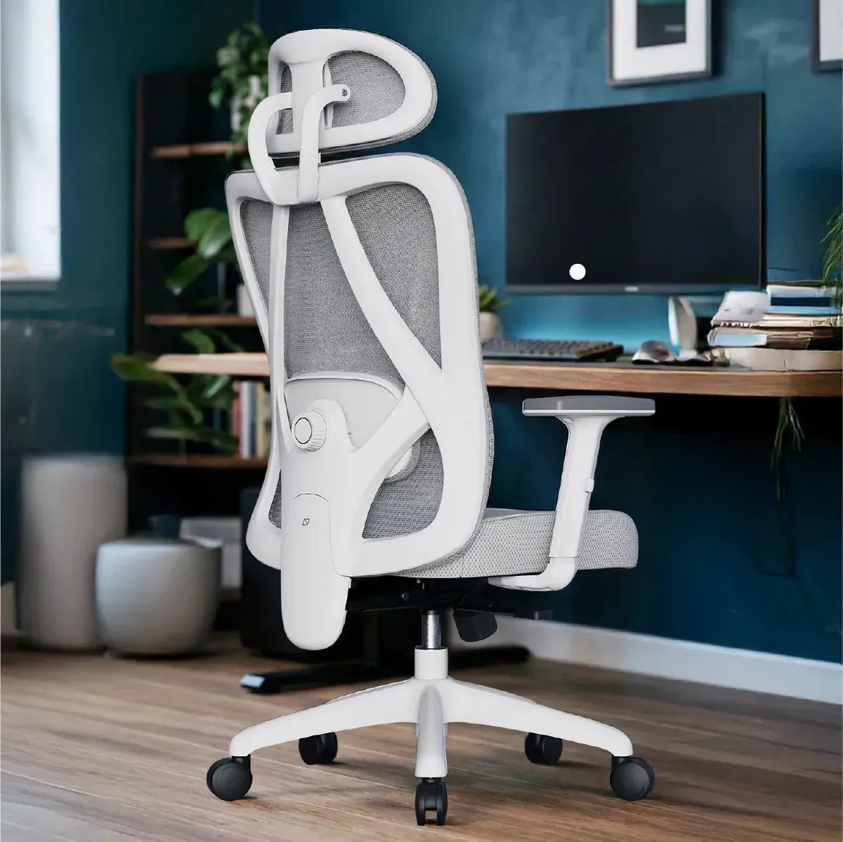Cadeira Escritório Confortavel Ergonômica Elements Samaia Cinza NR17 - R$ 1.749,9