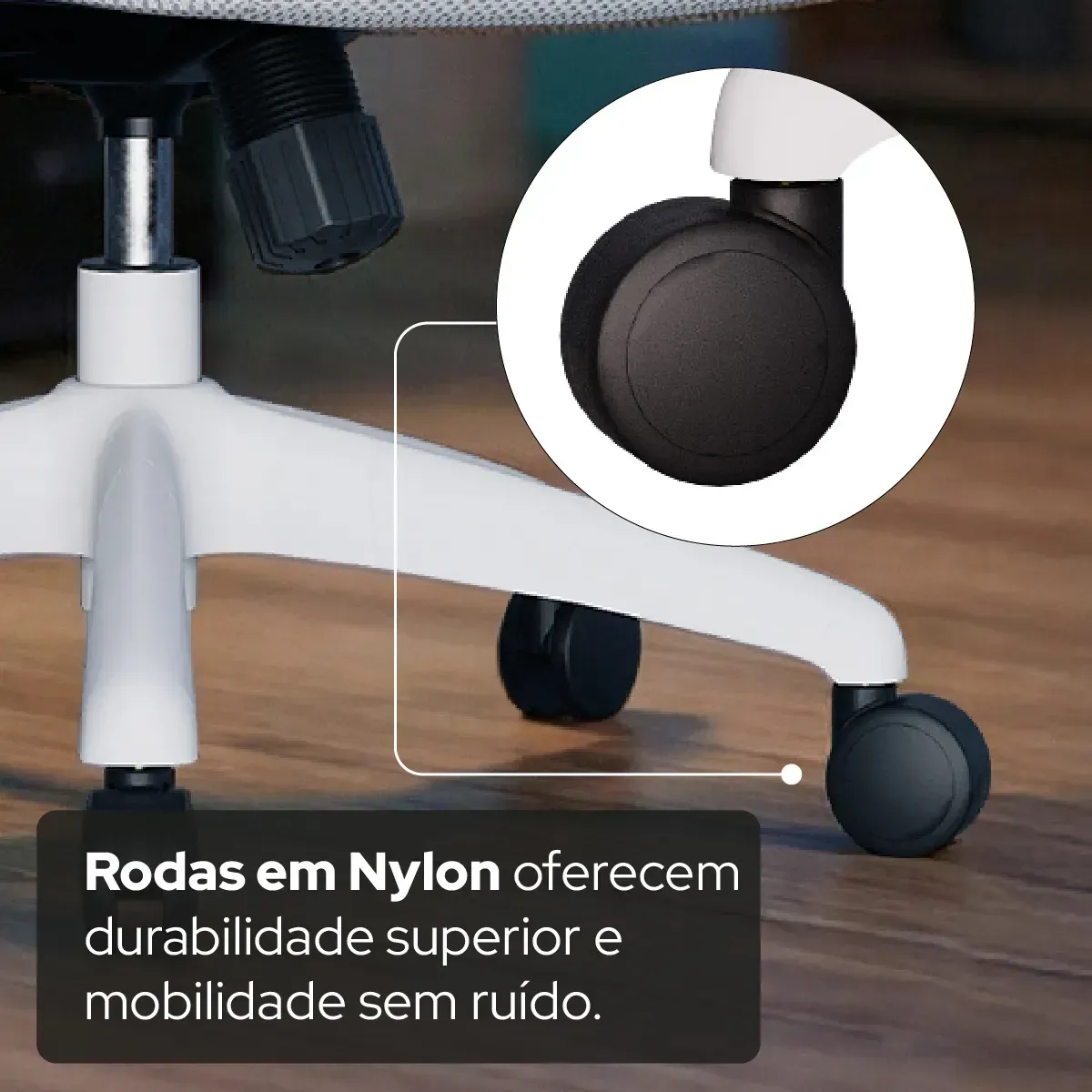 Cadeira Escritório Confortavel Ergonômica Elements Samaia Cinza NR17 - R$ 1.749,9