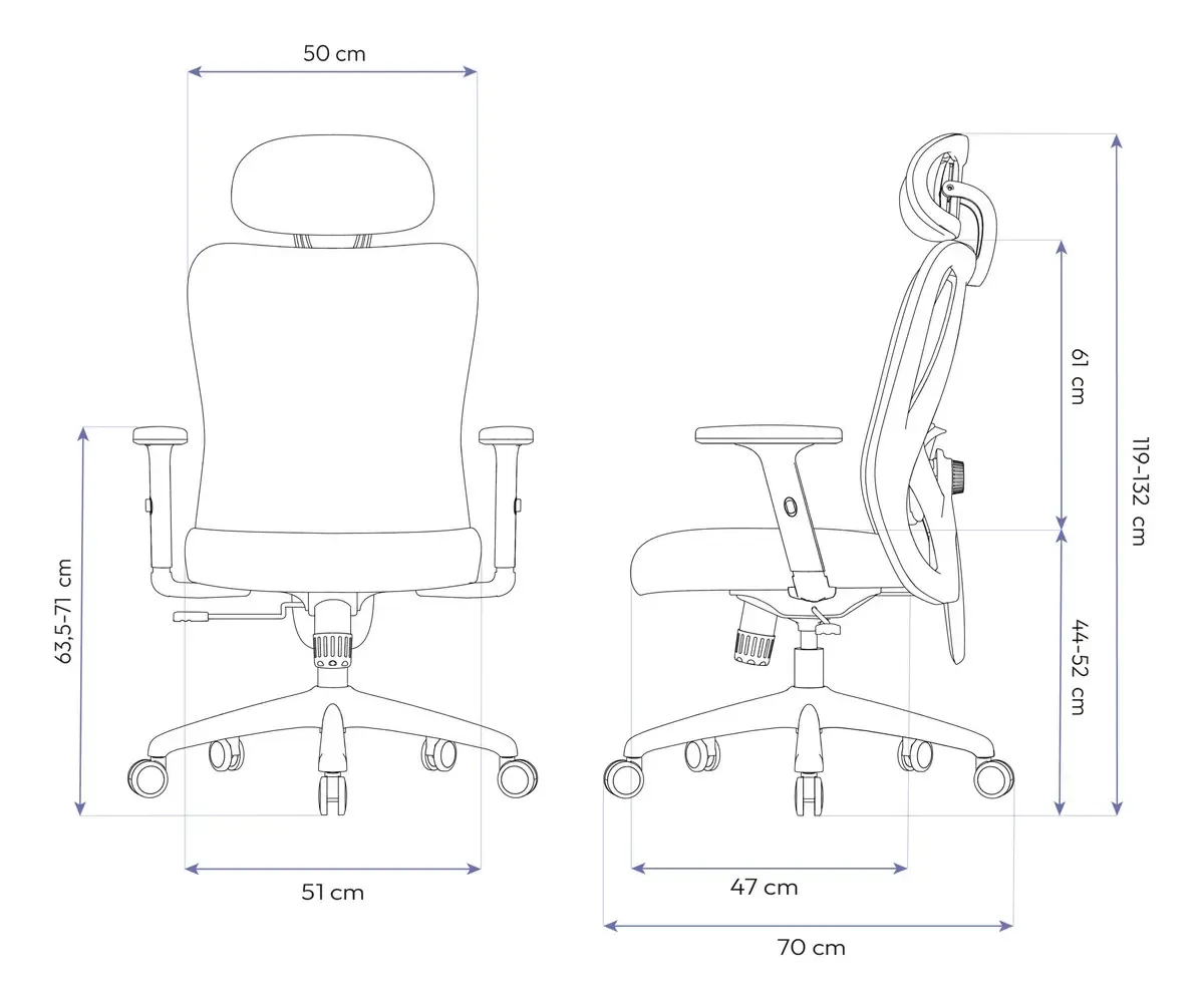 Cadeira Escritório Confortavel Ergonômica Elements Samaia Cinza NR17 - R$ 1.749,9
