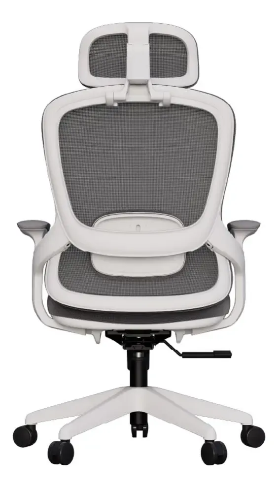 Cadeira Escritório Ergonômica Confortável Elements Alásia Cinza Encosto Em Mesh E Assento Em Espuma 58d NR17 - R$ 1.199