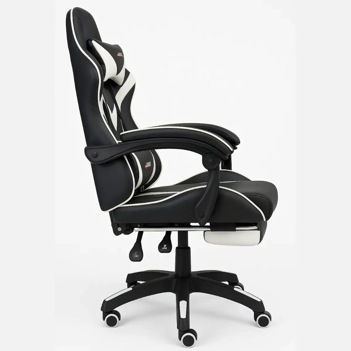 Cadeira Gamer Profissional Reclinável Apoio De Pés Cinza - R$ 529,9