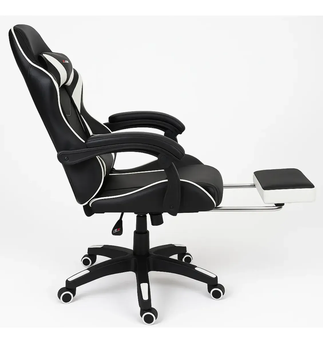 Cadeira Gamer Profissional Reclinável Apoio De Pés Cinza - R$ 529,9