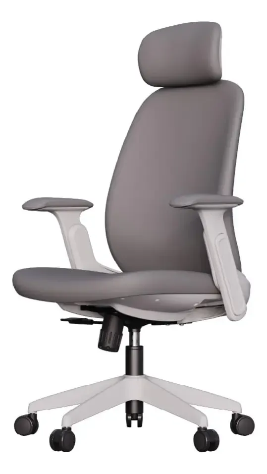 Cadeira Giratória de Escritório Confortável Ergonômica Elements Belena - Cinza NR17