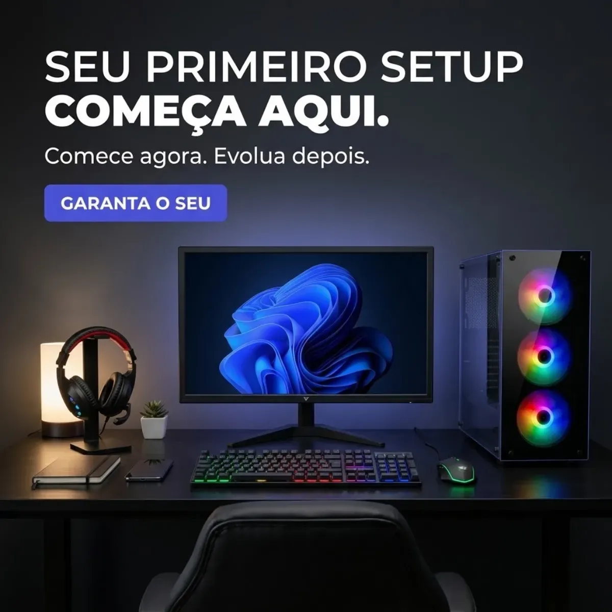 Computador Completo Pc I7 3.4ghz 16gb Ssd 480gb Monitor 19