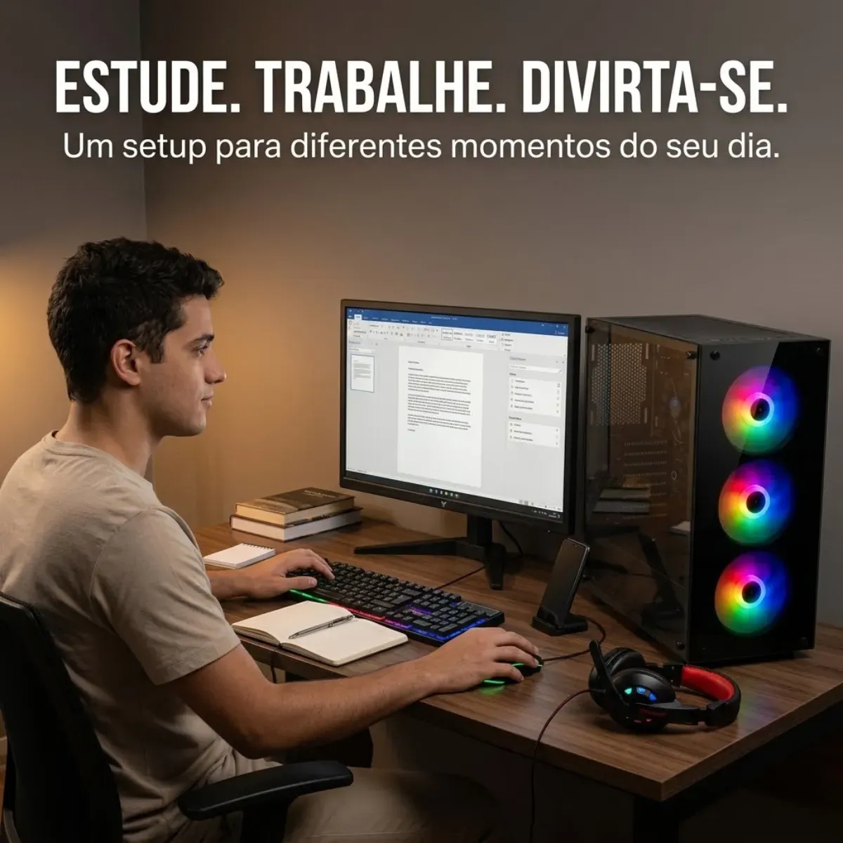Computador Completo Pc I7 3.4ghz 16gb Ssd 480gb Monitor 19
