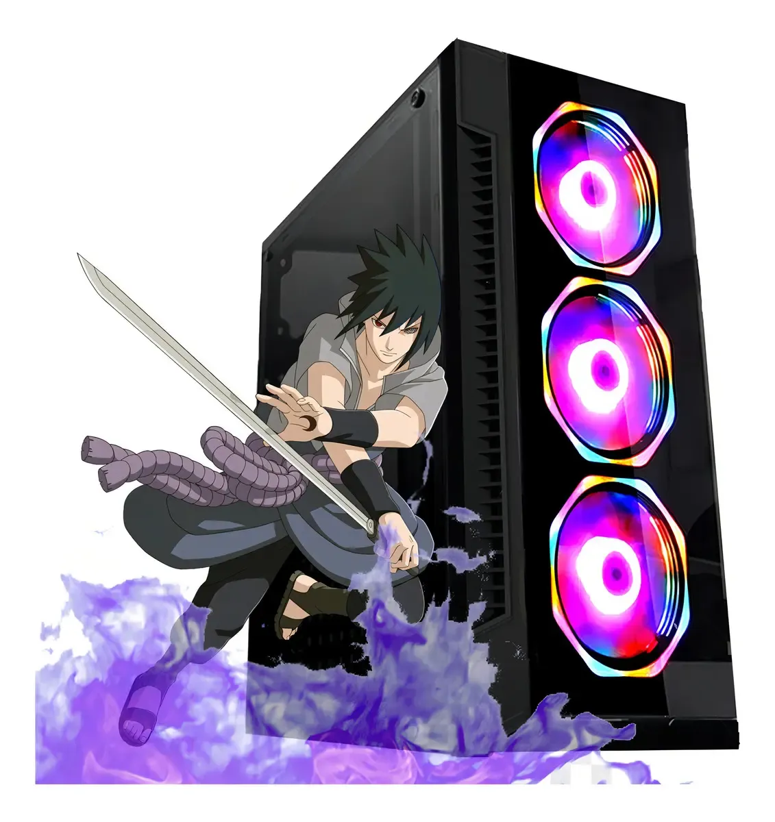 Computador De Mesa Fácil Computadores Gabinete Gamer Black 240 Gb Com Processador Amd Ryzen 5 5600g - R$ 3.965