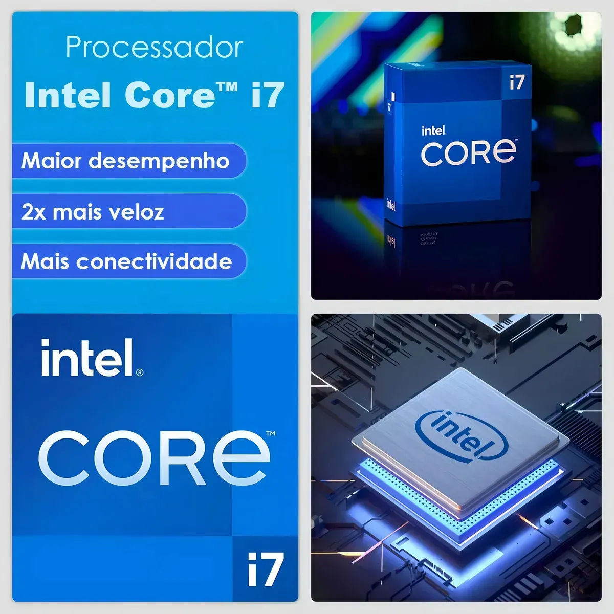 Computador Gamer Intel Core i7 16GB SSD 512GB Monitor 19" Kit Strong Tech - R$ 1.739