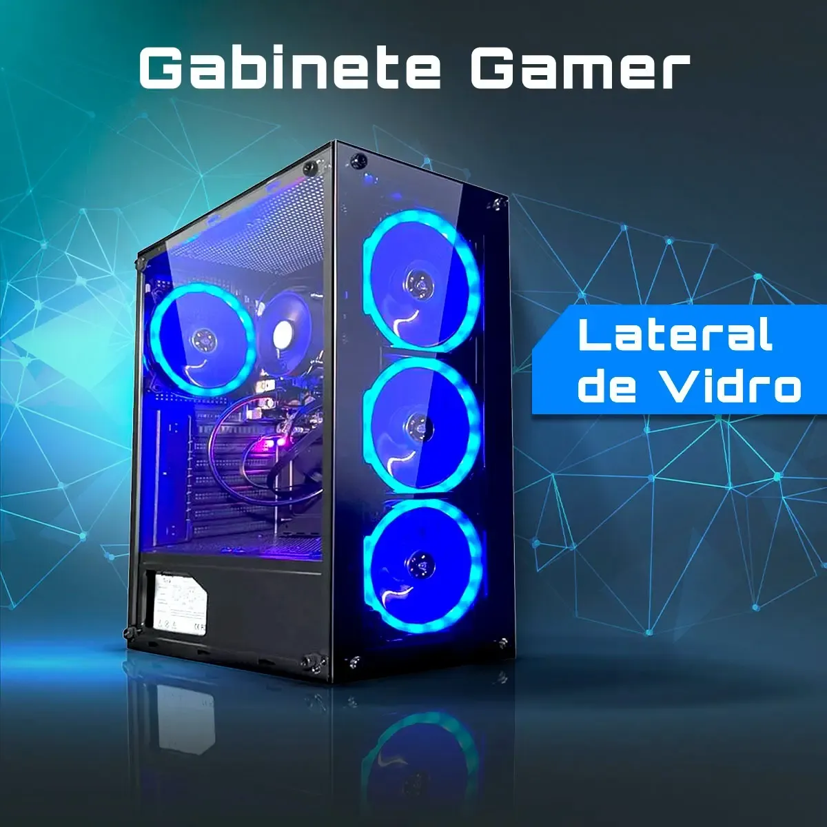 Computador Gamer Intel Core i7 16GB SSD 512GB Monitor 19" Kit Strong Tech - R$ 1.739