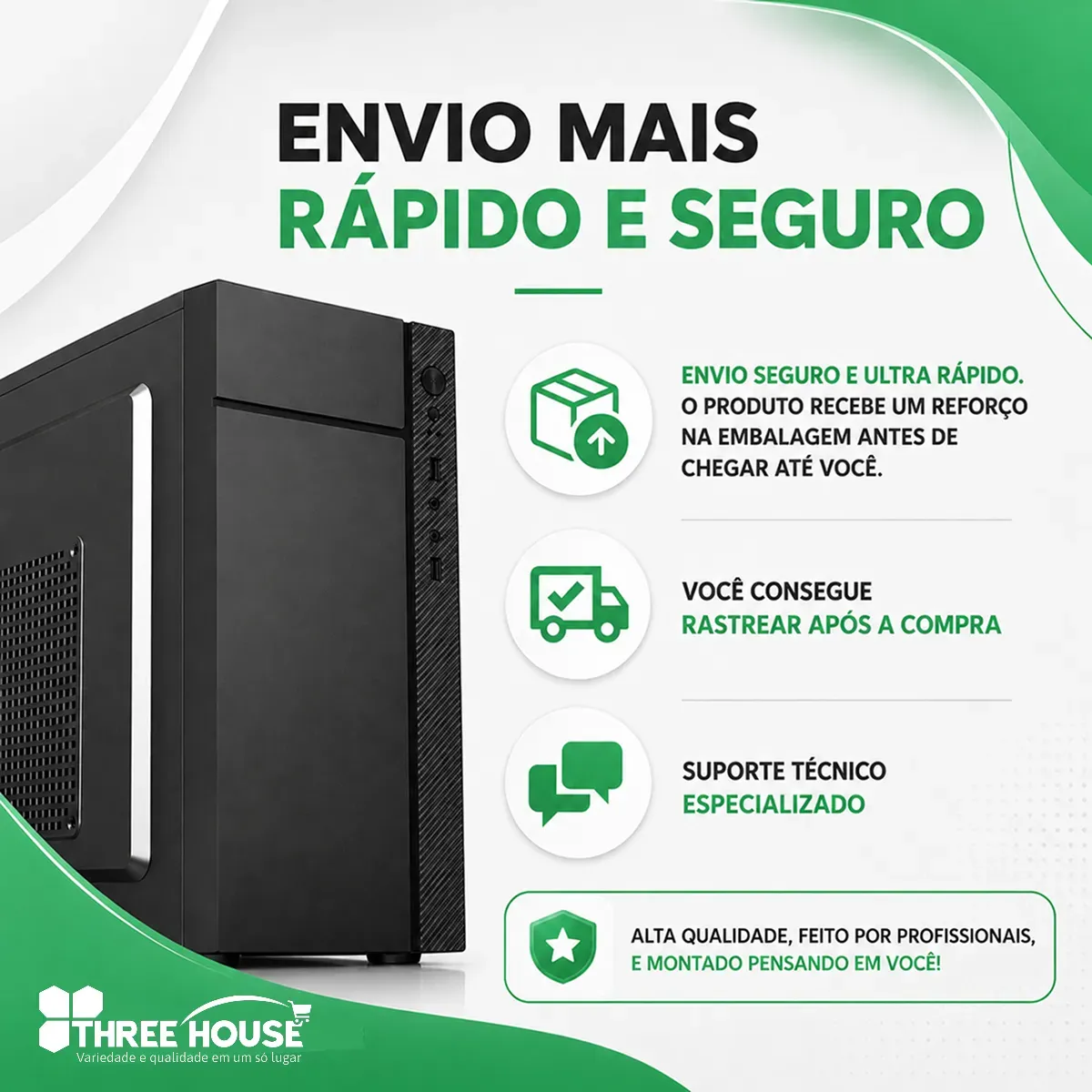 Computador Intel Core I5 | 16gb Ddr3 | Ssd240gb | Monitor 19 - R$ 1.164