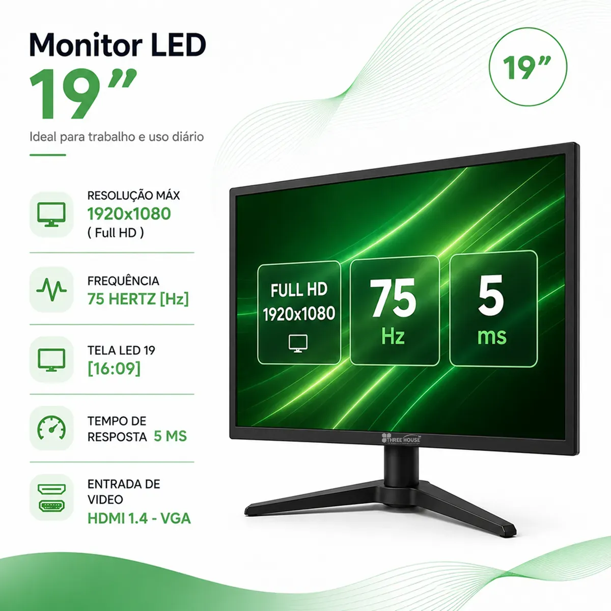 Computador Intel Core I5 | 16gb Ddr3 | Ssd240gb | Monitor 19 - R$ 1.164