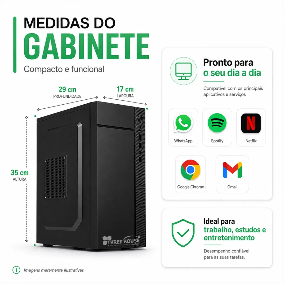 Computador Intel Core I5 | 16gb Ddr3 | Ssd240gb | Monitor 19 - R$ 1.164