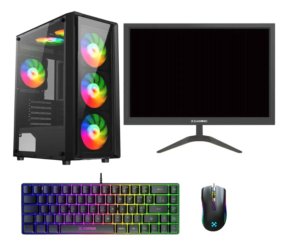 Cpu Gamer Completa Amd Ryzen 5 5600g 16gb Nvme Monitor 23,6 - R$ 4.180