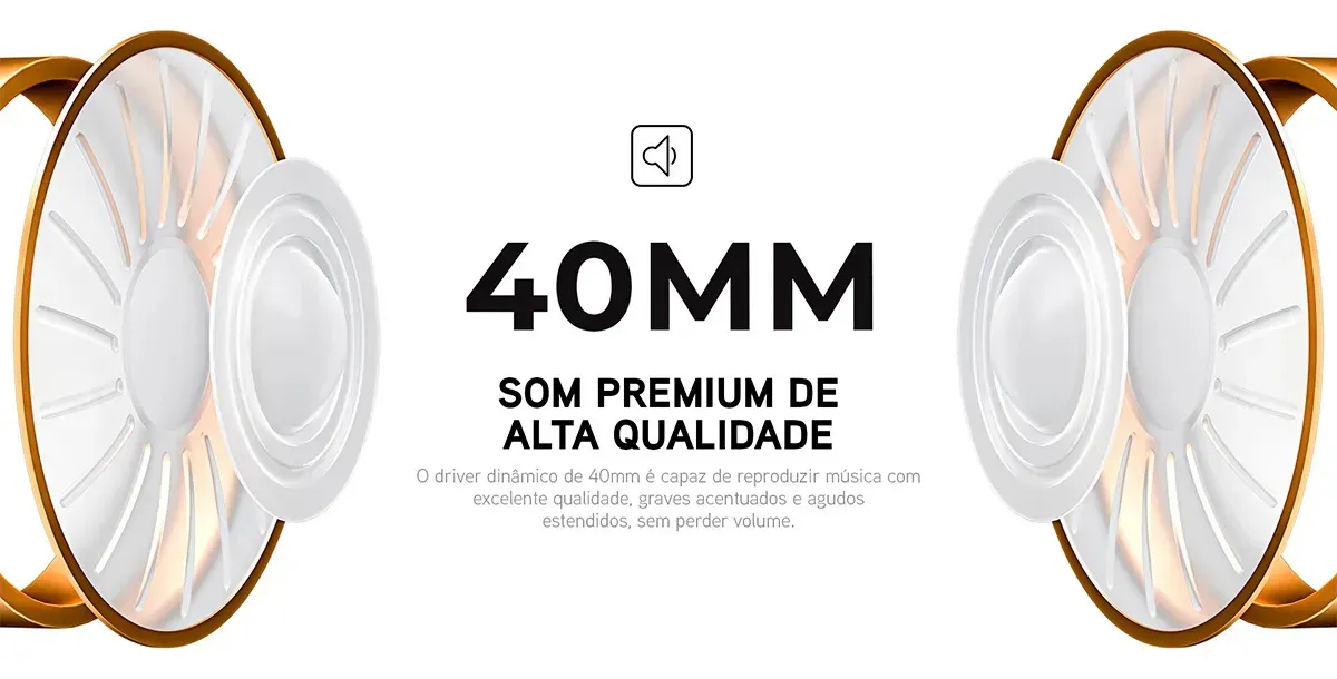 Fone De Ouvido Headphone Dapon H02D Bluetooth 5.1 Over-ear 22h Preto - R$ 78,9