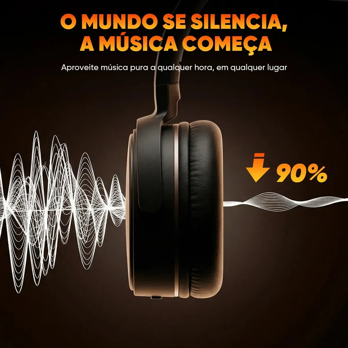 Fone de Ouvido Over-Ear Inova BT-950 Bluetooth 5.2 Sem Fio com Microfone e Redução de Ruído para Celular e Notebook - R$ 64,74