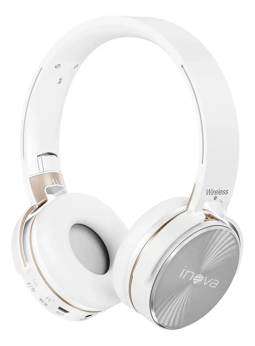 Fone de Ouvido Over-Ear Inova BT-950 Bluetooth 5.2 Sem Fio com Microfone e Redução de Ruído para Celular e Notebook - R$ 64,74