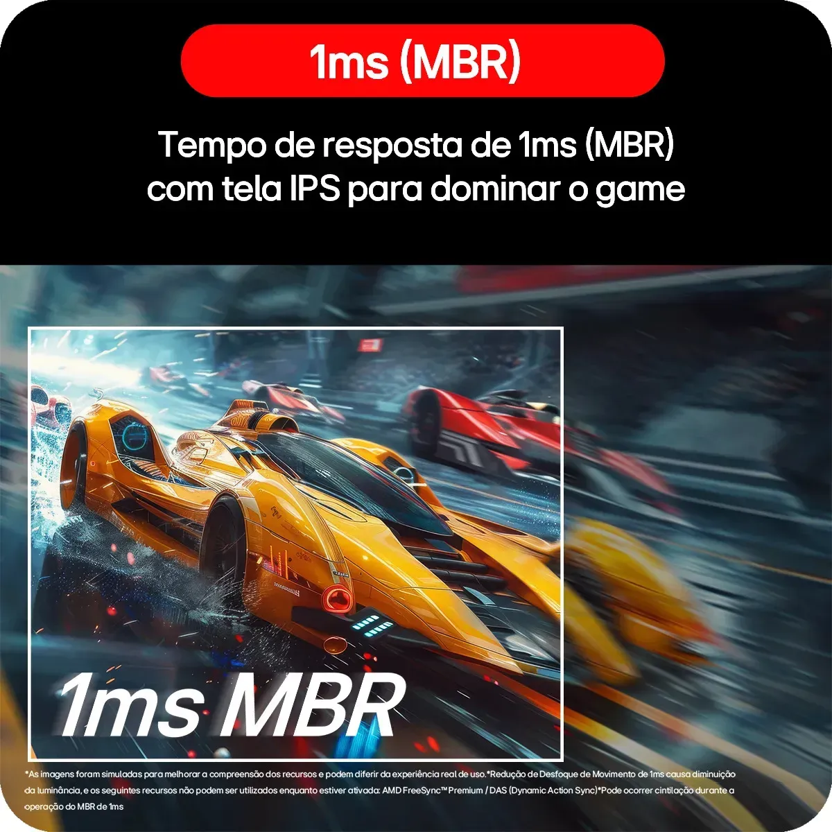 LG UltraGear Monitor Gamer 27" IPS, 144Hz Nativo, 1ms (MBR), Full HD (1920x1080), HDR10, NVIDIA G-SYNC, AMD FreeSync, Preto - 27G411B