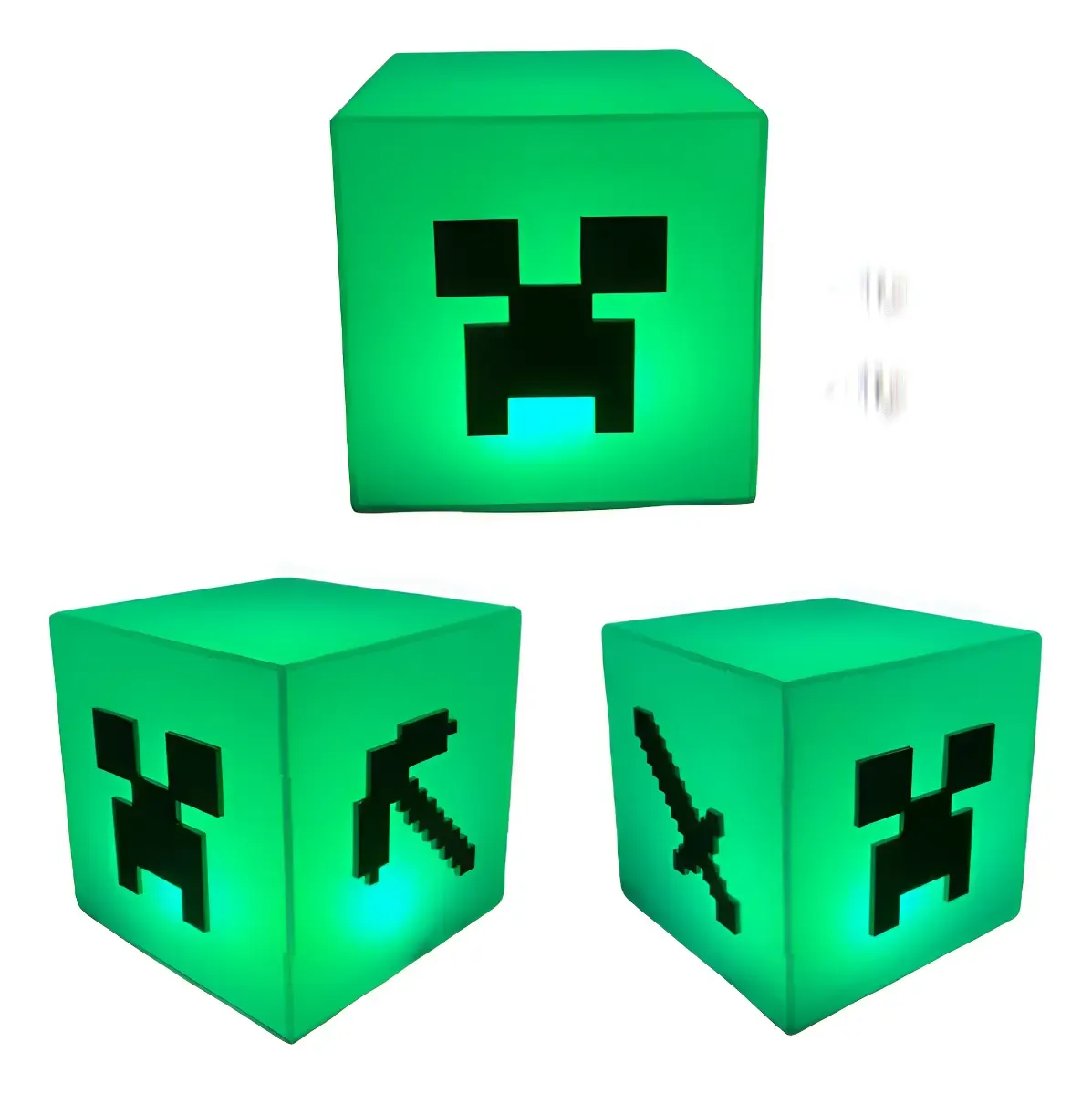 Luminária Abajur Quarto Minecraft Geek Decorativo Gamer - R$ 55