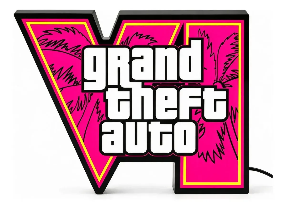 Luminária Decorativa Gta Grand Theft Auto Decoração Gamer - R$ 80,76