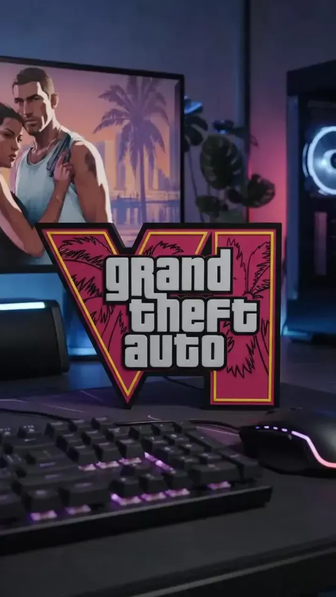 Luminária Decorativa Gta Grand Theft Auto Decoração Gamer - R$ 80,76