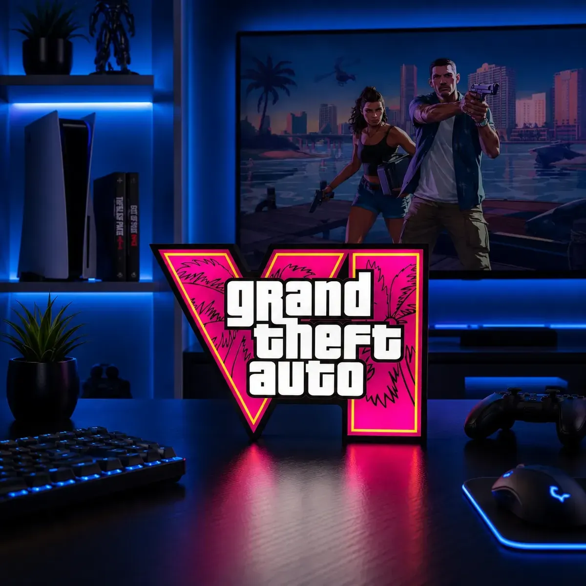 Luminária Decorativa Gta Grand Theft Auto Decoração Gamer - R$ 80,76