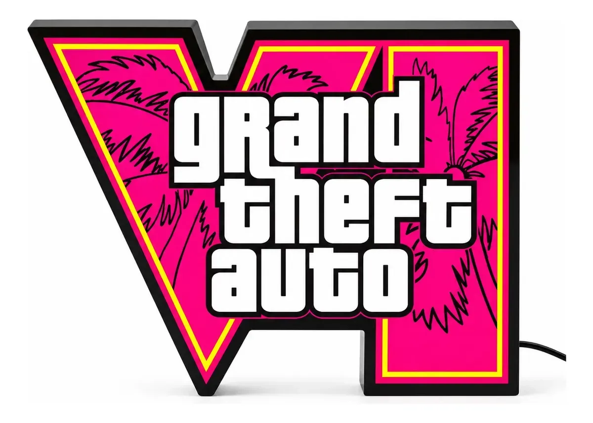 Luminária Decorativa Gta Grand Theft Auto Decoração Gamer - R$ 80,76