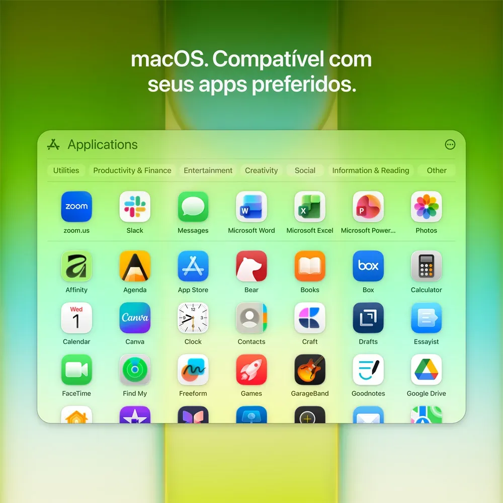 MacBook Neo de 13 polegadas: Chip A18 Pro, CPU de 6 núcleos, GPU de 5 núcleos, 512GB, Touch ID - Prateado