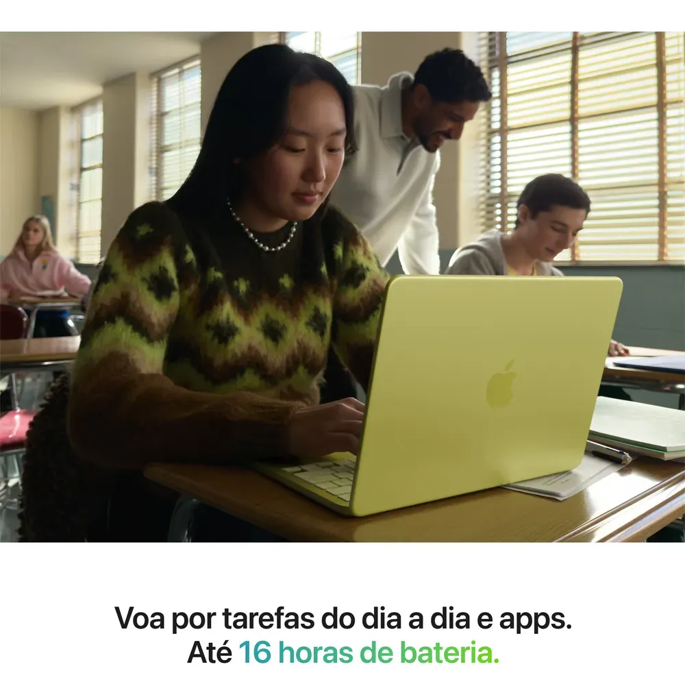 MacBook Neo de 13 polegadas: Chip A18 Pro, CPU de 6 núcleos, GPU de 5 núcleos, 512GB, Touch ID - Prateado