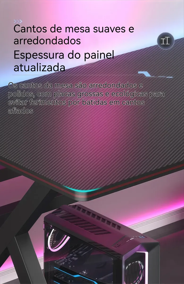 Mesa Gamer Para Pc E Jogos Preta Ou Branca 100cm Para Estudo - R$ 355,9