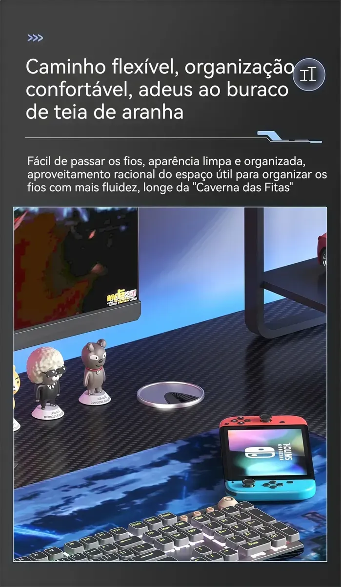 Mesa Gamer Para Pc E Jogos Preta Ou Branca 100cm Para Estudo - R$ 355,9