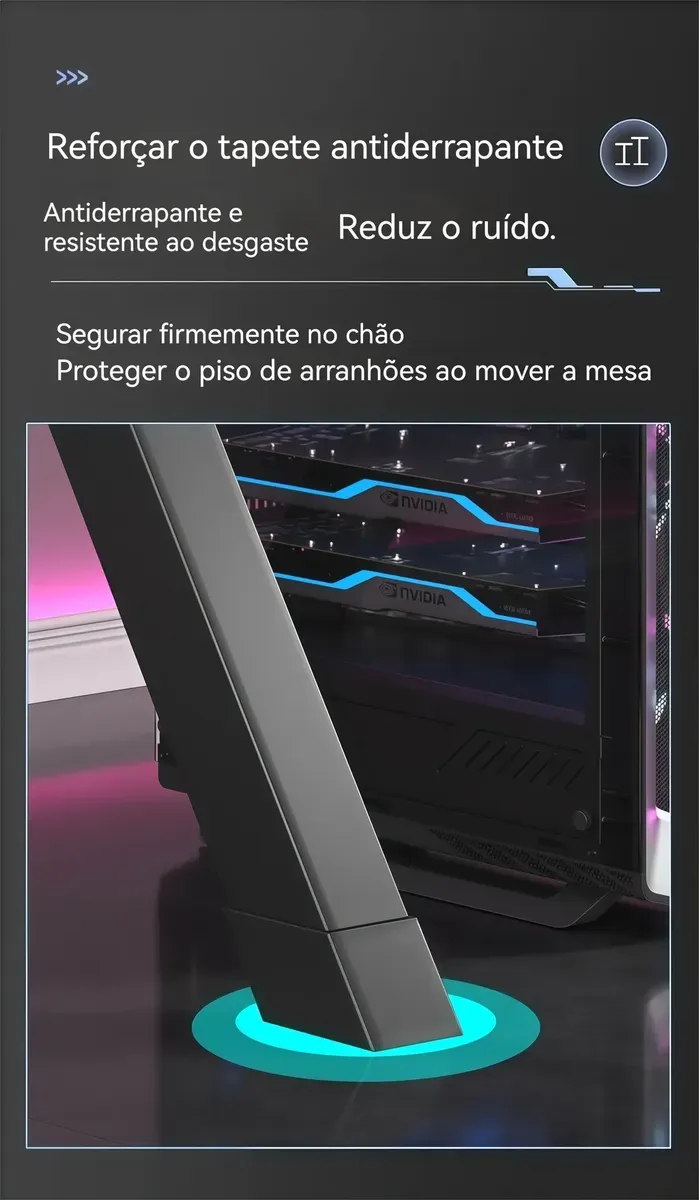 Mesa Gamer Para Pc E Jogos Preta Ou Branca 100cm Para Estudo - R$ 355,9