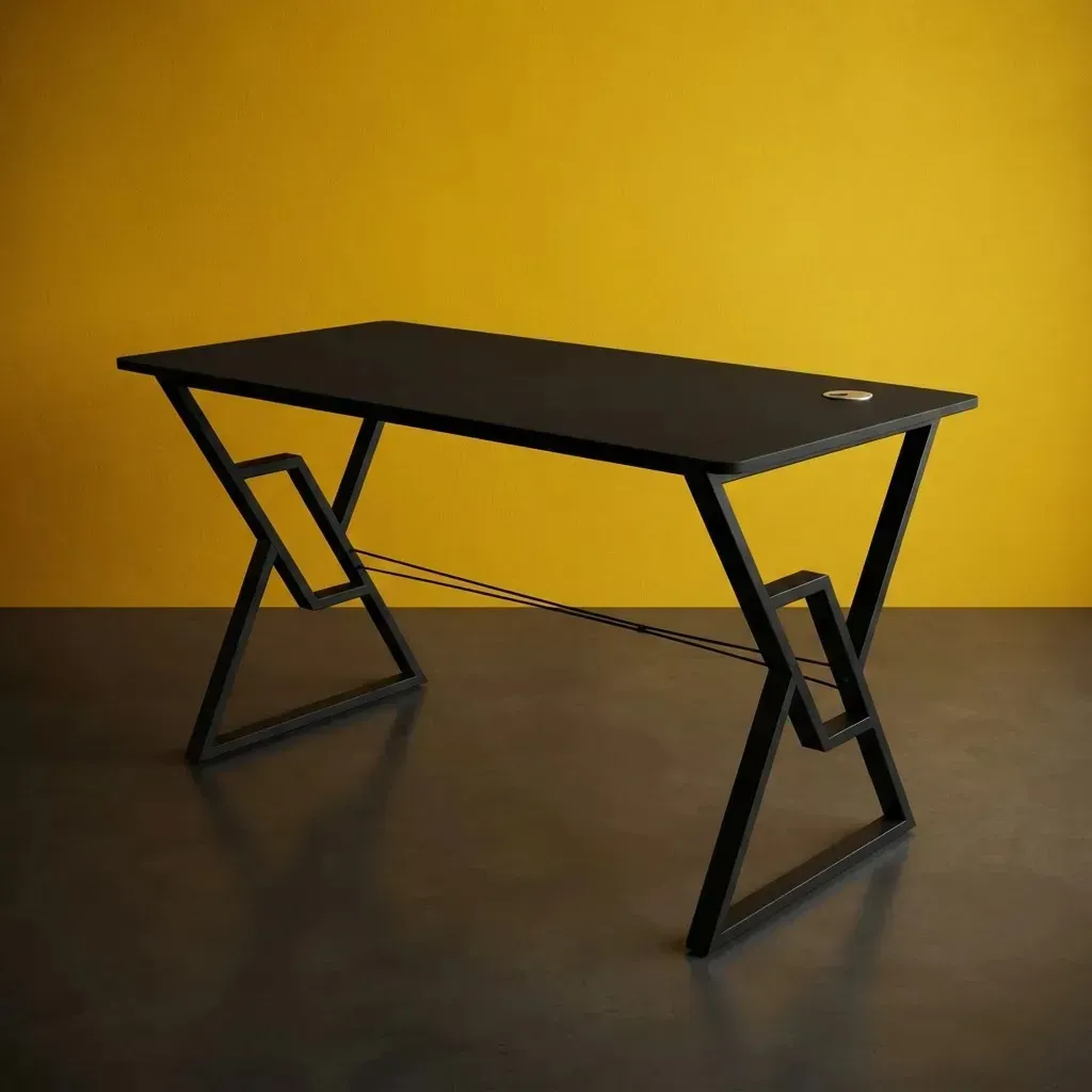 Mesa Para Escritorio Zinnia Aurea L140, 140cm, Preto - R$ 398,64