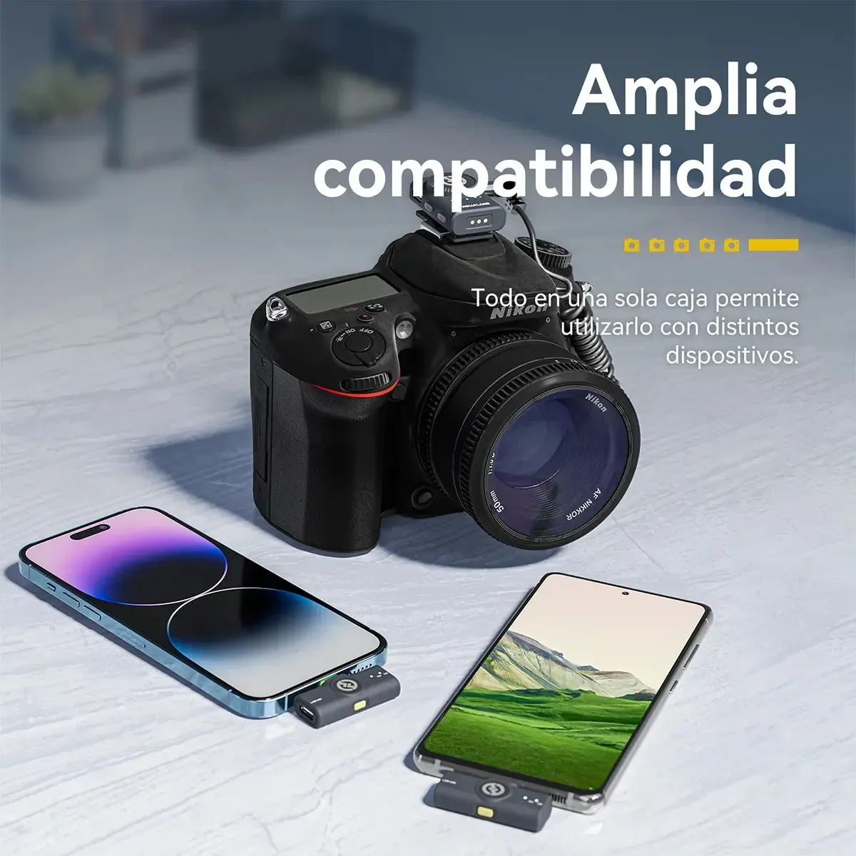 Microfone de lapela Hollyland Lark M2 Combo Preto. Sem Fio Duplo Com Cancelamento de Ruído USB-C Lightning Para iPhone Android Câmera Entrevistas Com Estojo de Carregamento Áudio 48kHz 24-bit - R$ 653