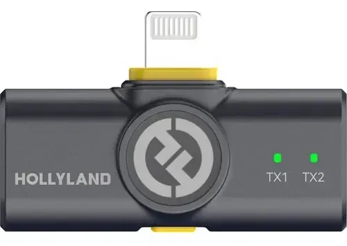 Microfone de lapela Hollyland Lark M2 Combo Preto. Sem Fio Duplo Com Cancelamento de Ruído USB-C Lightning Para iPhone Android Câmera Entrevistas Com Estojo de Carregamento Áudio 48kHz 24-bit - R$ 653
