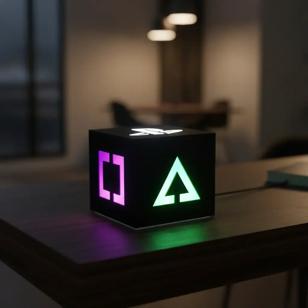 Mini Abajur Playstation V2 Cubo Luminária Acrílico Led Gamer - R$ 44,5