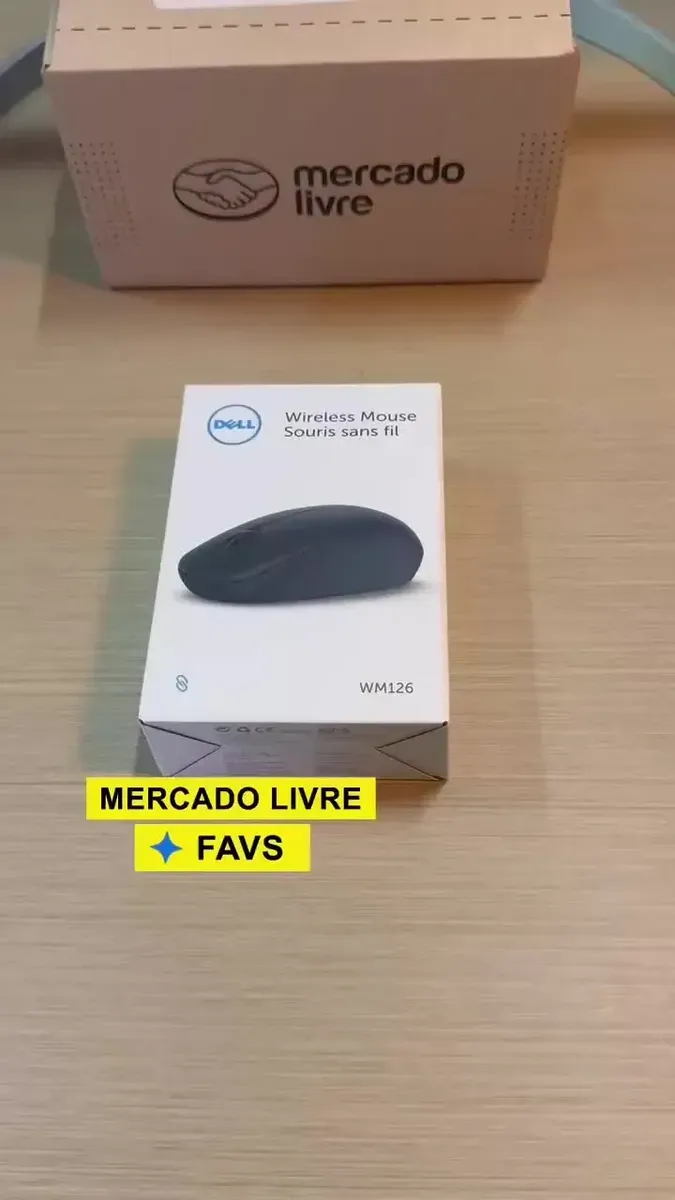 Mouse Sem Fios Dell Wm126 Óptico De 2,4 Ghz Cor Preto - R$ 109