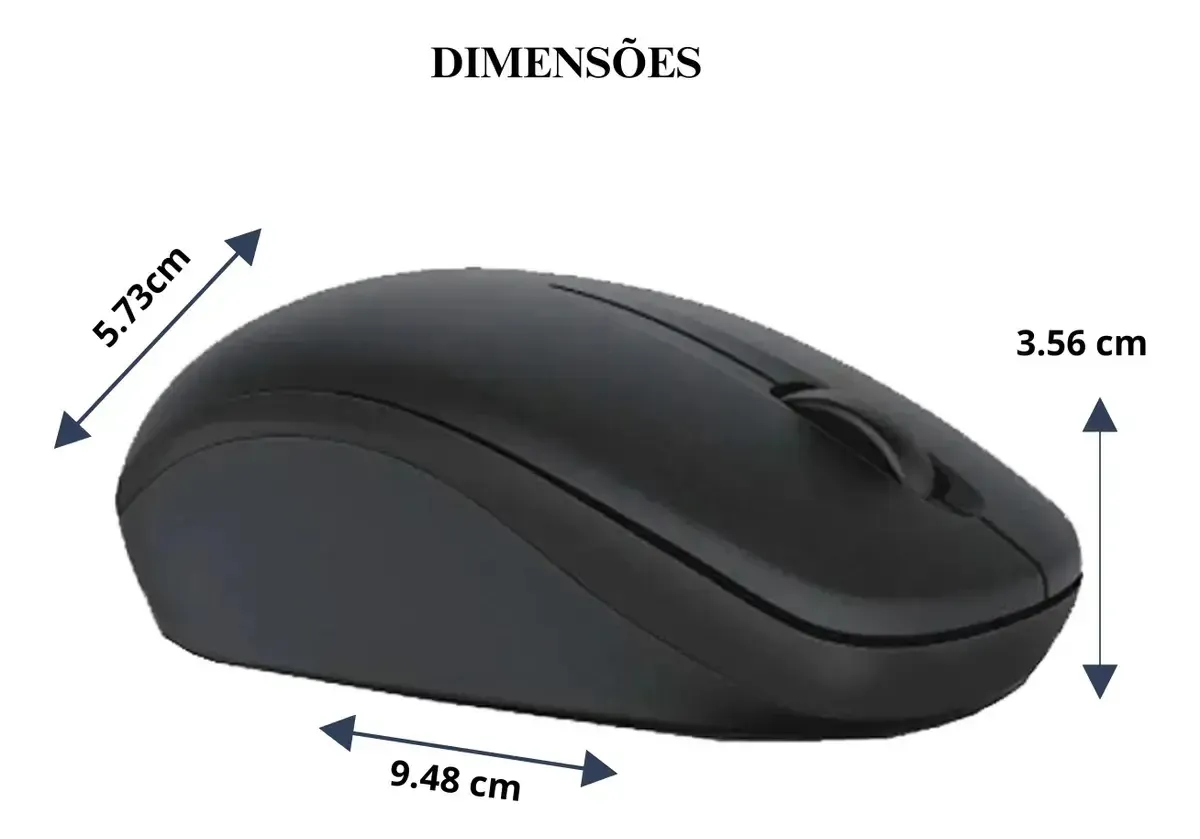 Mouse Sem Fios Dell Wm126 Óptico De 2,4 Ghz Cor Preto - R$ 109