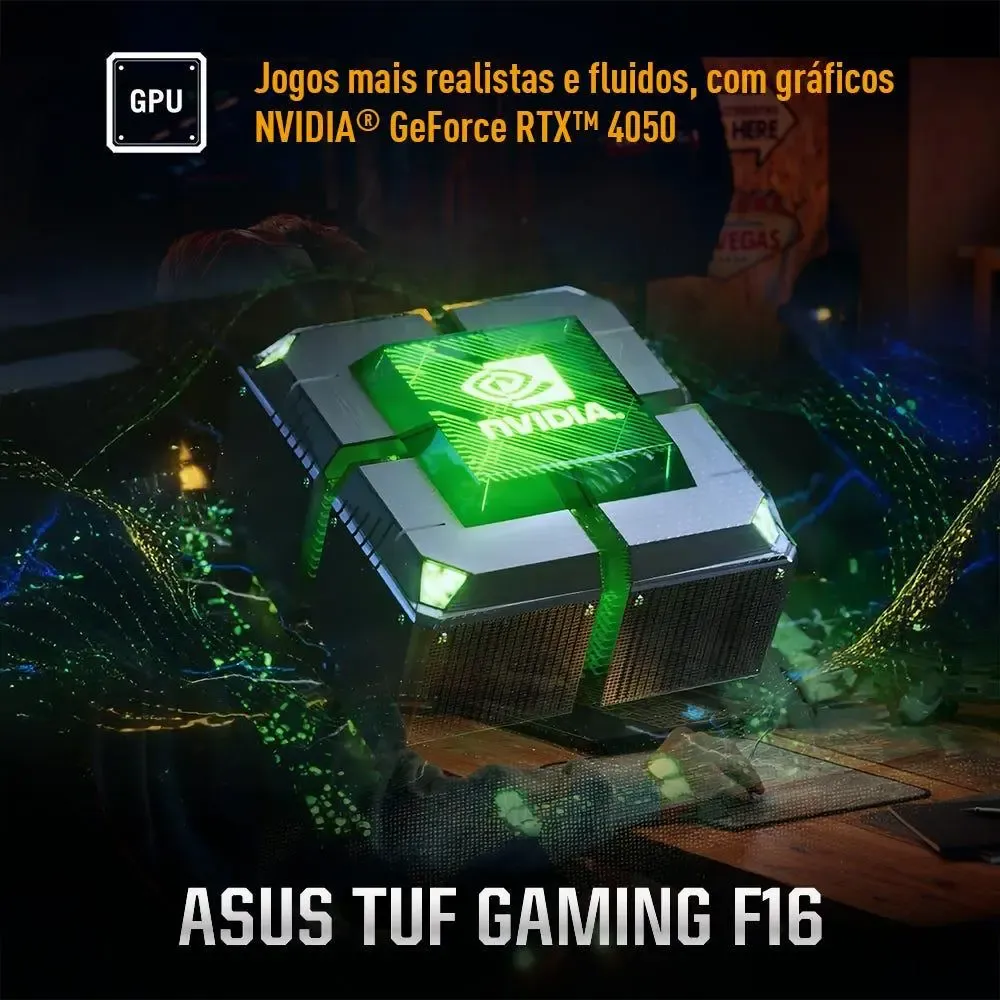 Notebook ASUS TUF Gaming F16 Core 5 NVIDIA RTX 4050 16GB Ram 512GB SSD Home Tela 16" FHD+ Mecha Gray - FX607VU-RL053W - R$ 7.449
