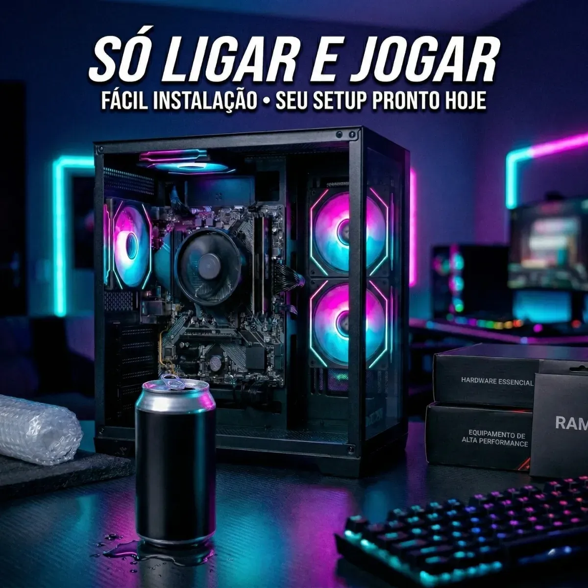 Pc Computador Cpu Gamer Amd Ryzen 5 5600gt 16gb Ssd 480gb
