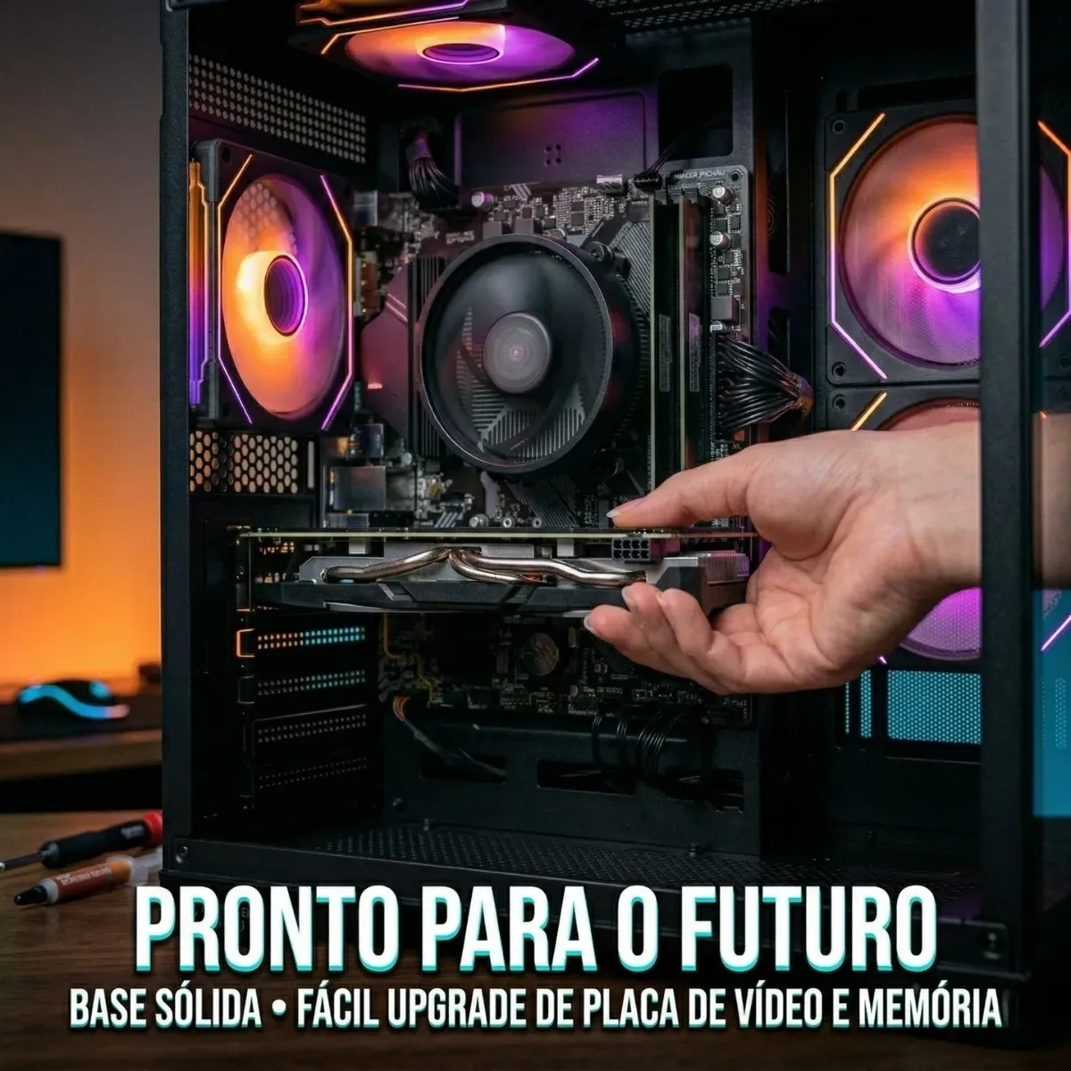 Pc Computador Cpu Gamer Amd Ryzen 5 5600gt 16gb Ssd 480gb